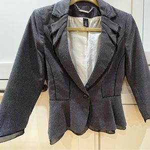 Black and white plaid blazer White House Black Market